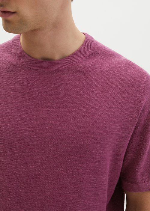 Regular short-sleeved sweater — Acai Red