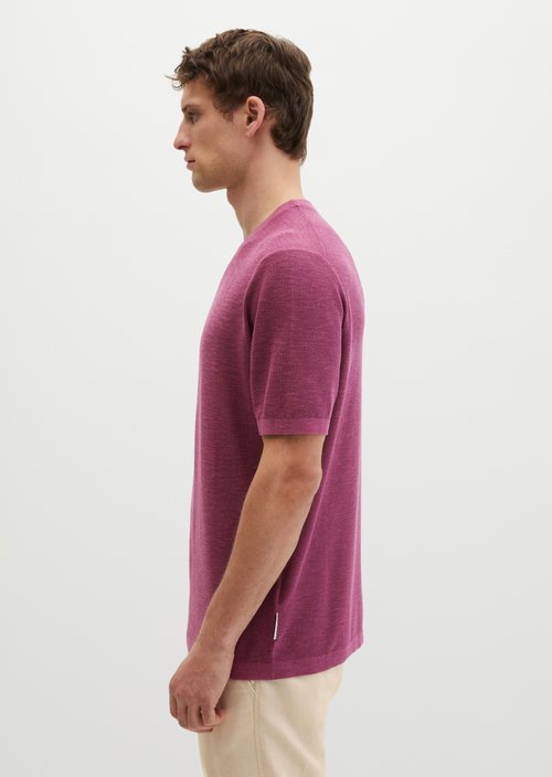 Regular short-sleeved sweater — Acai Red