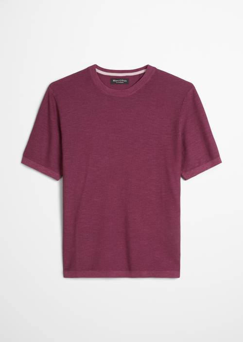 Kurzarm-Pullover regular Acai Red in freigestellter Ansicht ohne Model