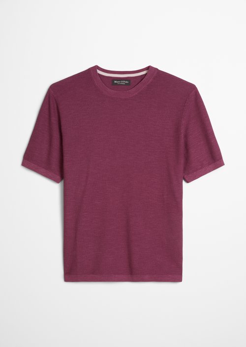 Regular short-sleeved sweater — Acai Red