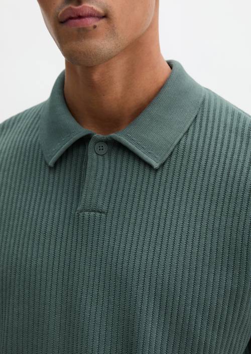 Dzianinowa koszulka polo regular Skipping Stone w widoku szczegółowym