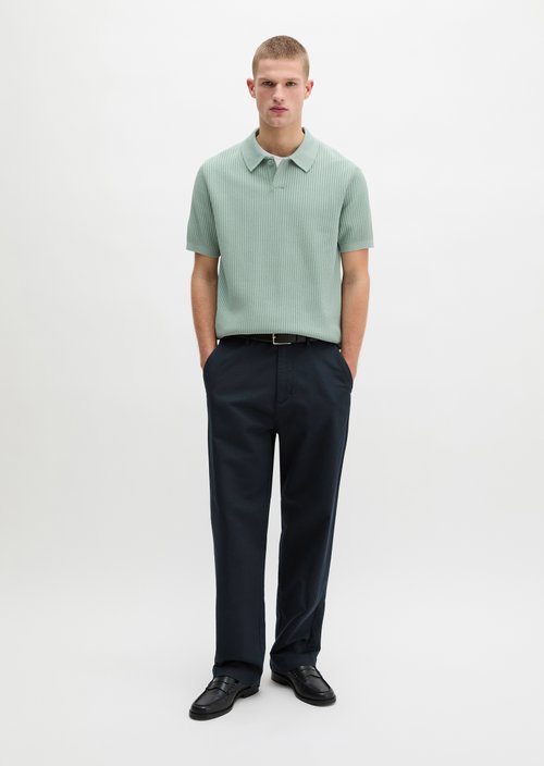 Regular knit polo shirt — Midnight Moss