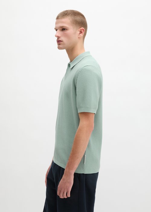 Regular knit polo shirt — Midnight Moss
