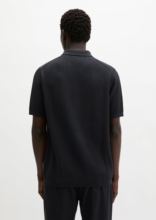 Regular knit polo shirt — Dark Navy