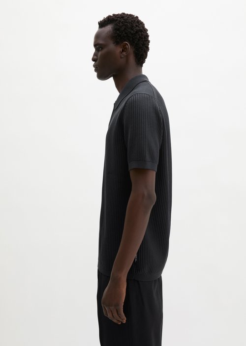 Regular knit polo shirt — Dark Navy