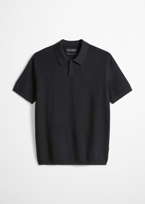 Regular knit polo shirt — Dark Navy