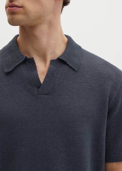 Regular short-sleeved sweater — Faded Blue