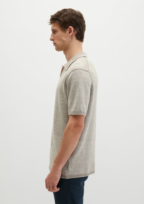 Regular short-sleeved sweater — Chalky Sand