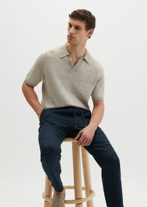 Regular short-sleeved sweater — Chalky Sand