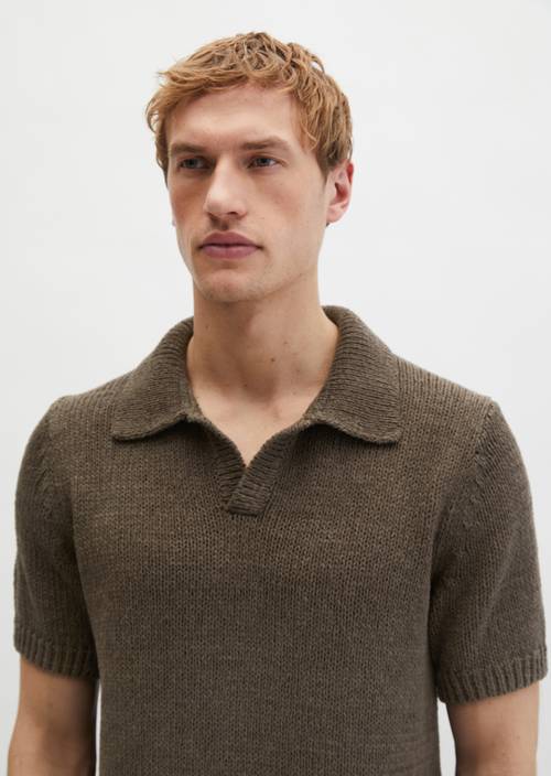 Regularny sweter z krótkim rękawem Dark Nickle w widoku szczegółowym