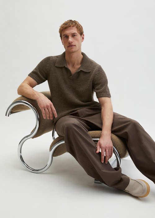 Regular short-sleeved sweater — Dark Nickle