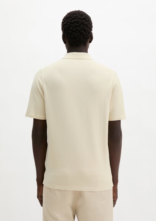 Regular knit polo shirt — Chalky Sand