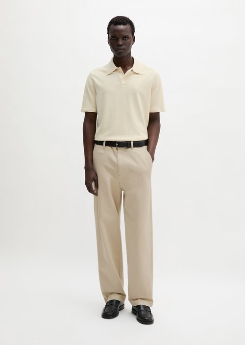 Regular knit polo shirt — Chalky Sand