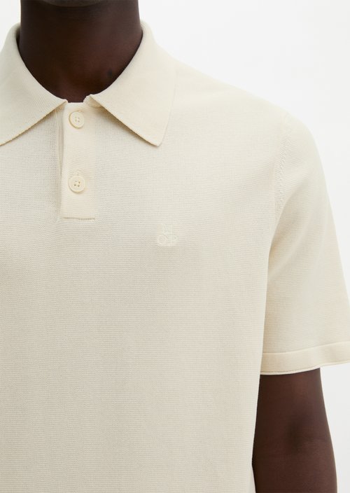 Regular knit polo shirt — Chalky Sand