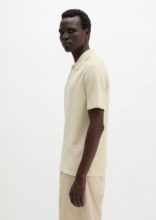 Regular knit polo shirt — Chalky Sand