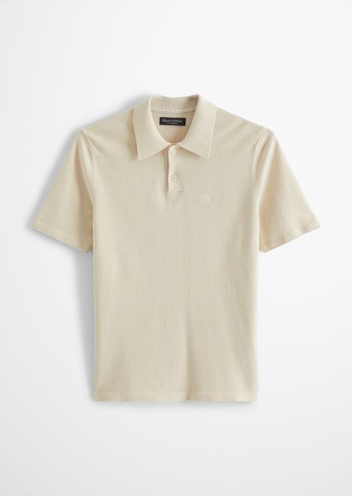 Regular knit polo shirt — Chalky Sand