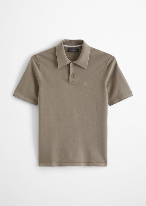 Regular knit polo shirt — Frozen Taupe