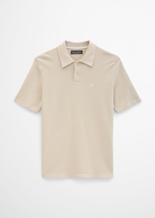 Regular knit polo shirt — Light Oat