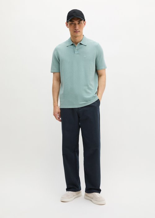 Regular knit polo shirt — Midnight Moss