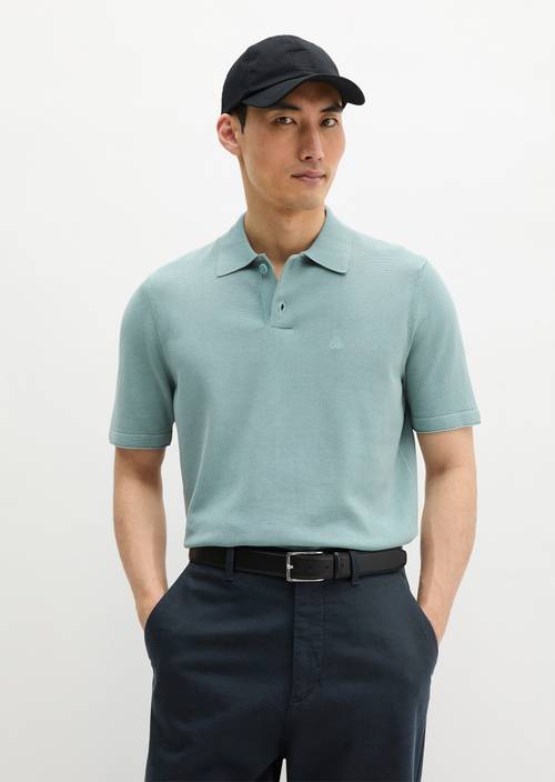 Polo en tricot régulier Midnight Moss en vue de face