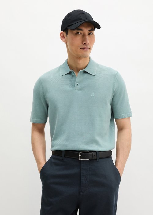 Regular knit polo shirt — Midnight Moss