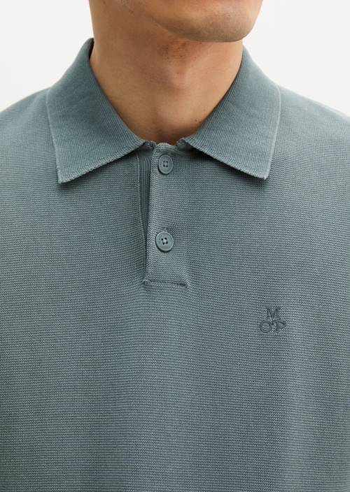 Regular knit polo shirt Skipping Stone in detail view