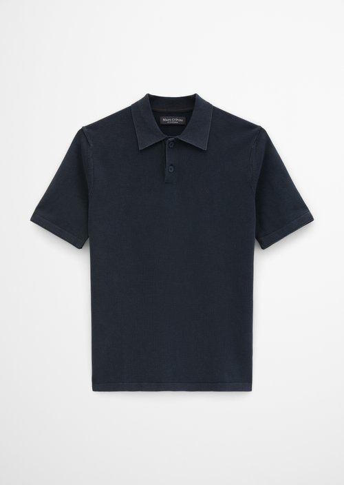 Regular knit polo shirt — Dark Navy