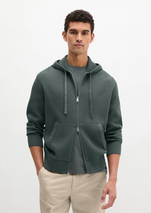 Hooded cardigan regular — Skipping Stone