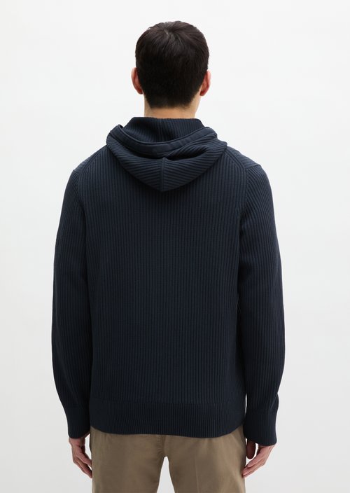 Hooded cardigan regular — Dark Navy