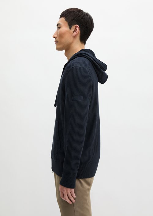 Hooded cardigan regular — Dark Navy