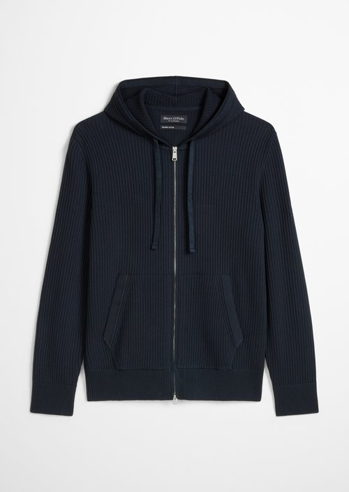 Hooded cardigan regular — Dark Navy