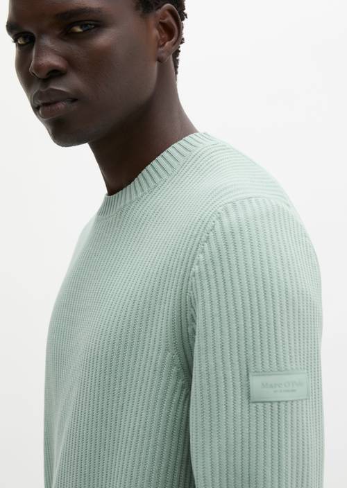 Trui regular Midnight Moss in detailaanzicht