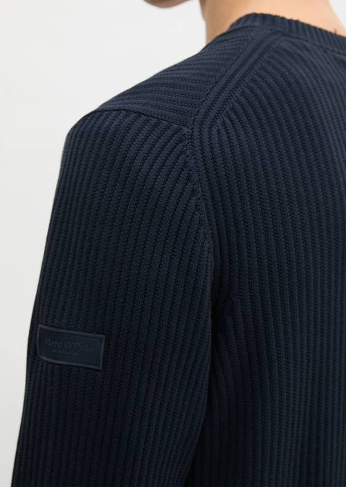 Trui regular Dark Navy in detailaanzicht