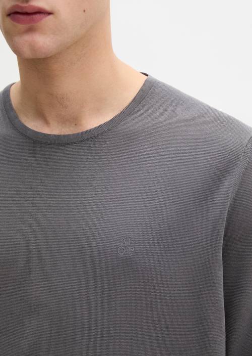 Feinstrick-Pullover regular Grey Morn in Detailansicht