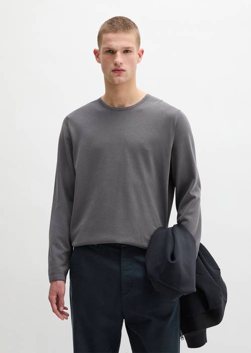 Feinstrick-Pullover regular Grey Morn in Frontalansicht