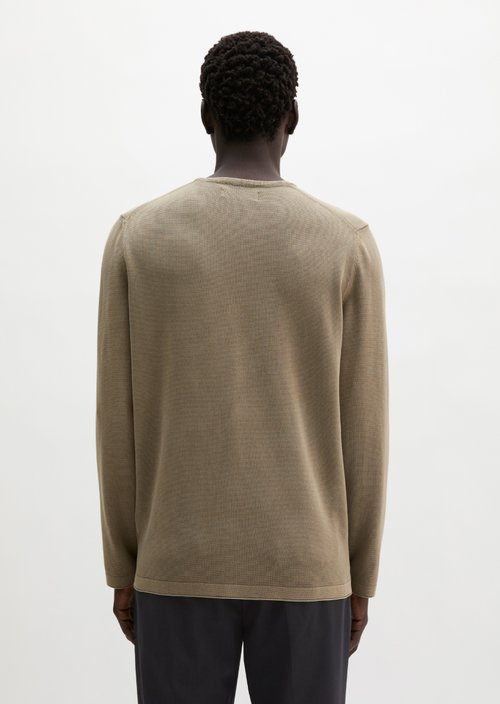 Regular fine knit sweater — Frozen Taupe