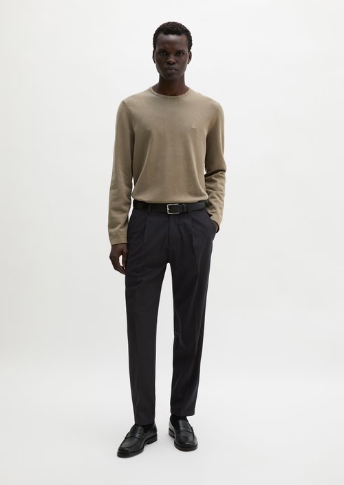 Regular fine knit sweater — Frozen Taupe
