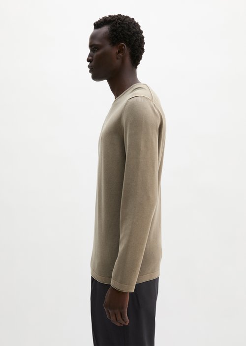 Regular fine knit sweater — Frozen Taupe