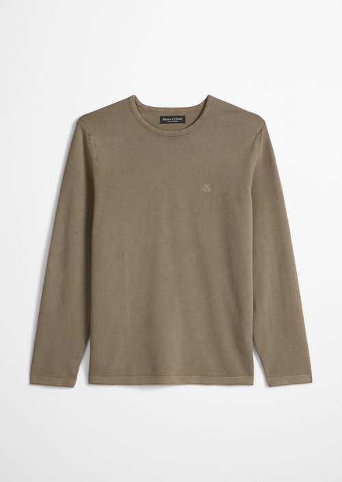 Regular fine knit sweater — Frozen Taupe
