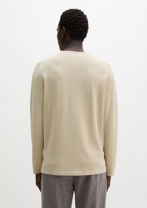 Regular fine knit sweater — Light Oat