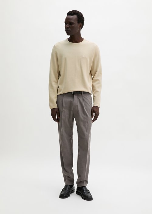 Regular fine knit sweater — Light Oat
