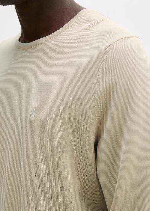 Feinstrick-Pullover regular Light Oat in Detailansicht