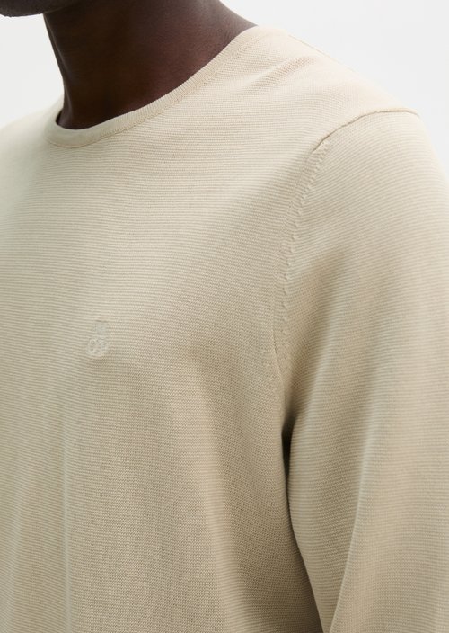 Regular fine knit sweater — Light Oat