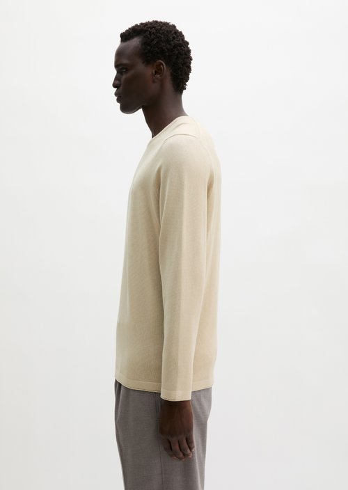 Regular fine knit sweater — Light Oat