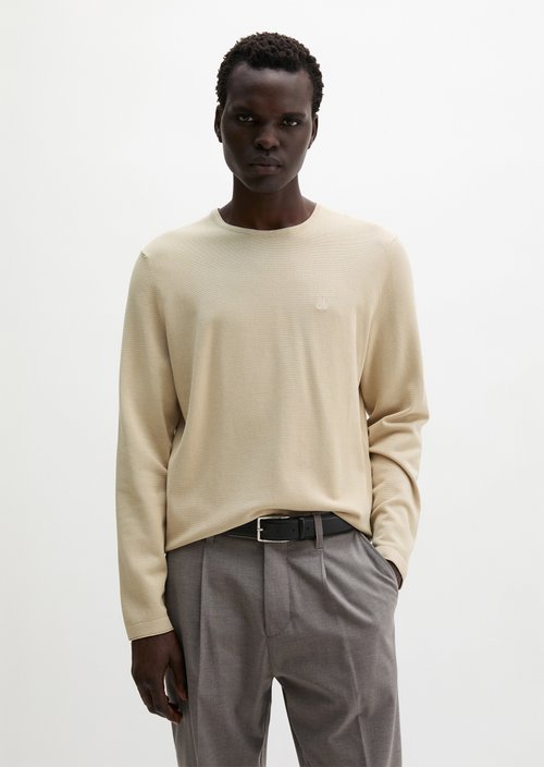 Regular fine knit sweater — Light Oat