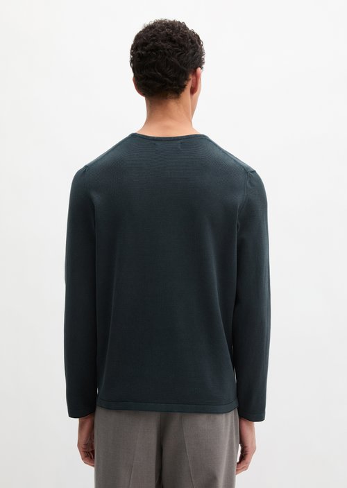Regular fine knit sweater — Dark Navy