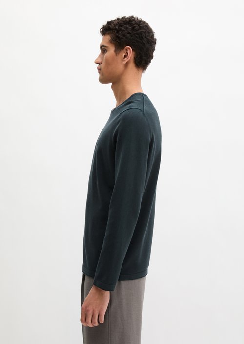 Regular fine knit sweater — Dark Navy