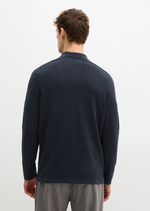 Regular knit polo shirt — Dark Navy