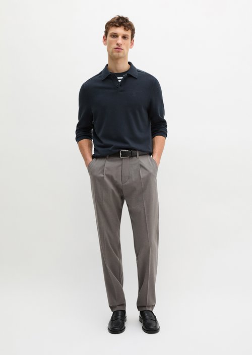 Regular knit polo shirt — Dark Navy