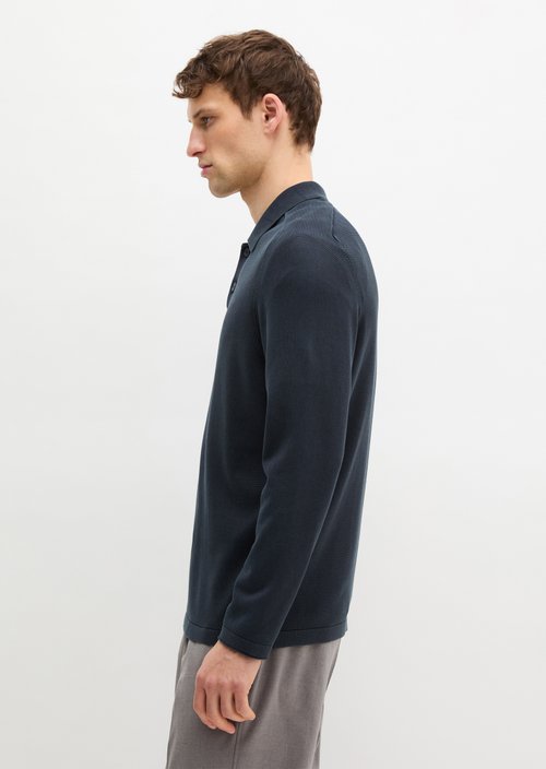 Regular knit polo shirt — Dark Navy